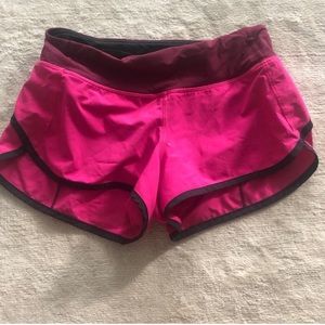 Lululemon pink speed shorts size 2
